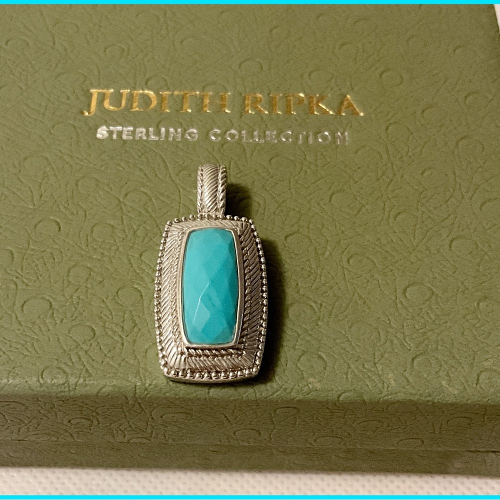 Judith Ripka Turquoise Sterling Silver Pendant